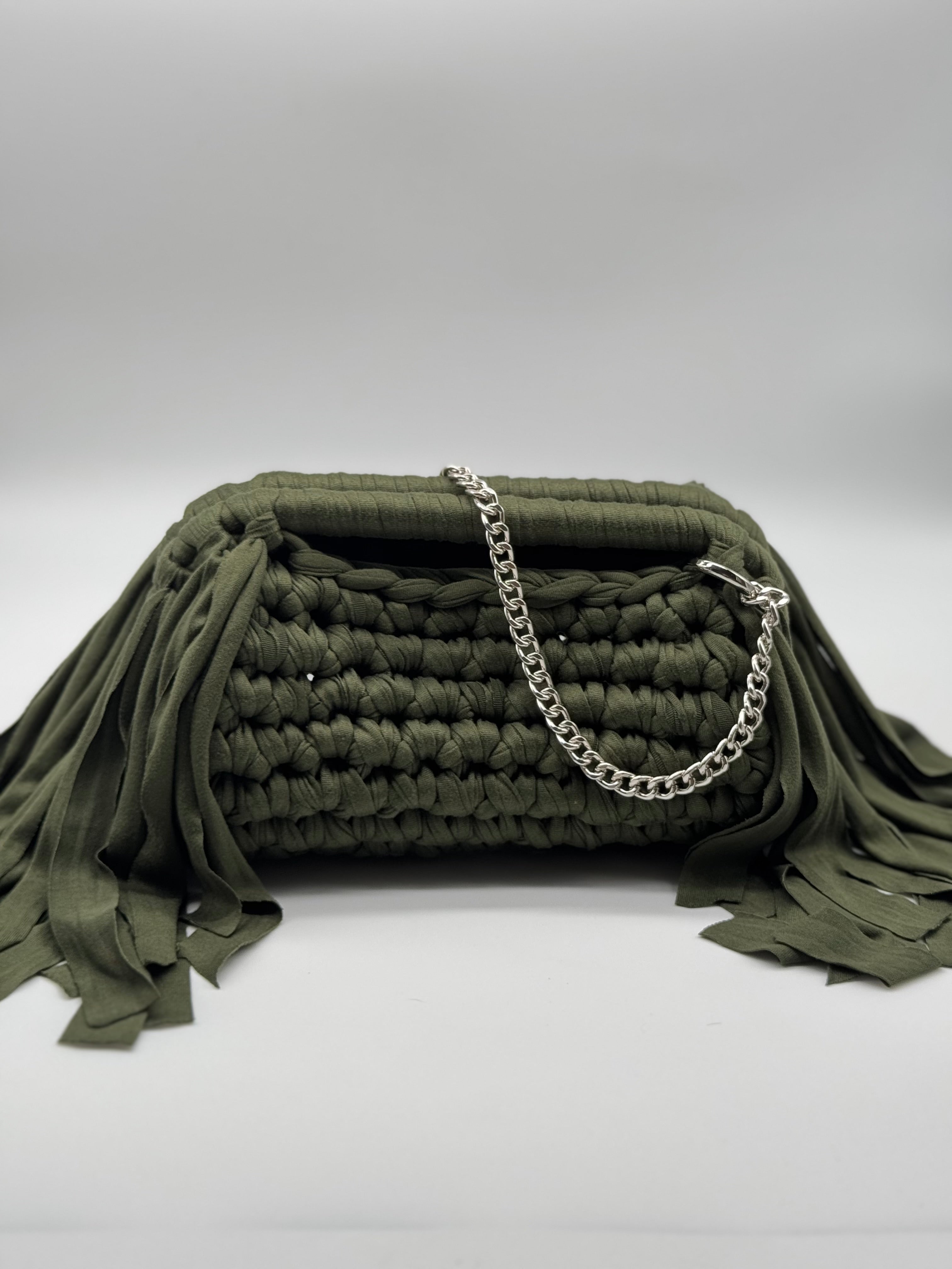 Tokyo Clutch Verde con Frange
